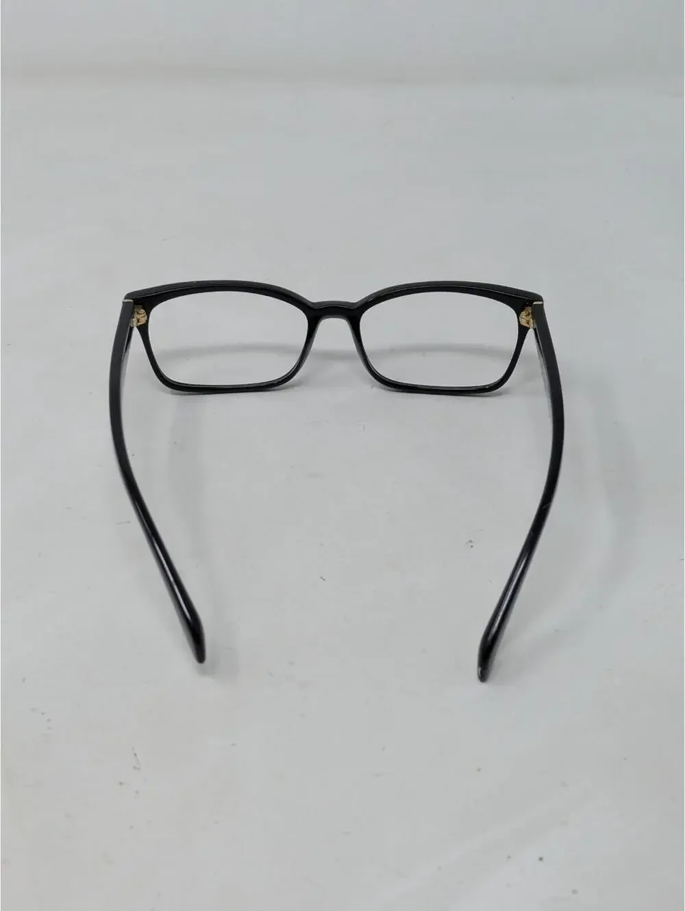 Prada Eyeglasses VPR 18T 1AB-1O1 Polished Black Square Frame Italy 53-16 140 - Picture 9 of 10